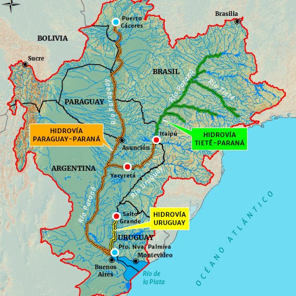 Mapa de hidrovías