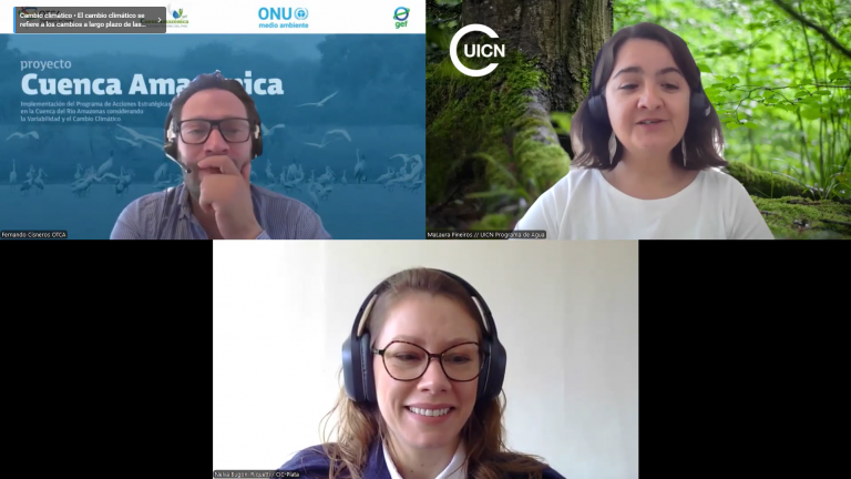 Captura seminario web UICN – Adaptacion Cambio Climático